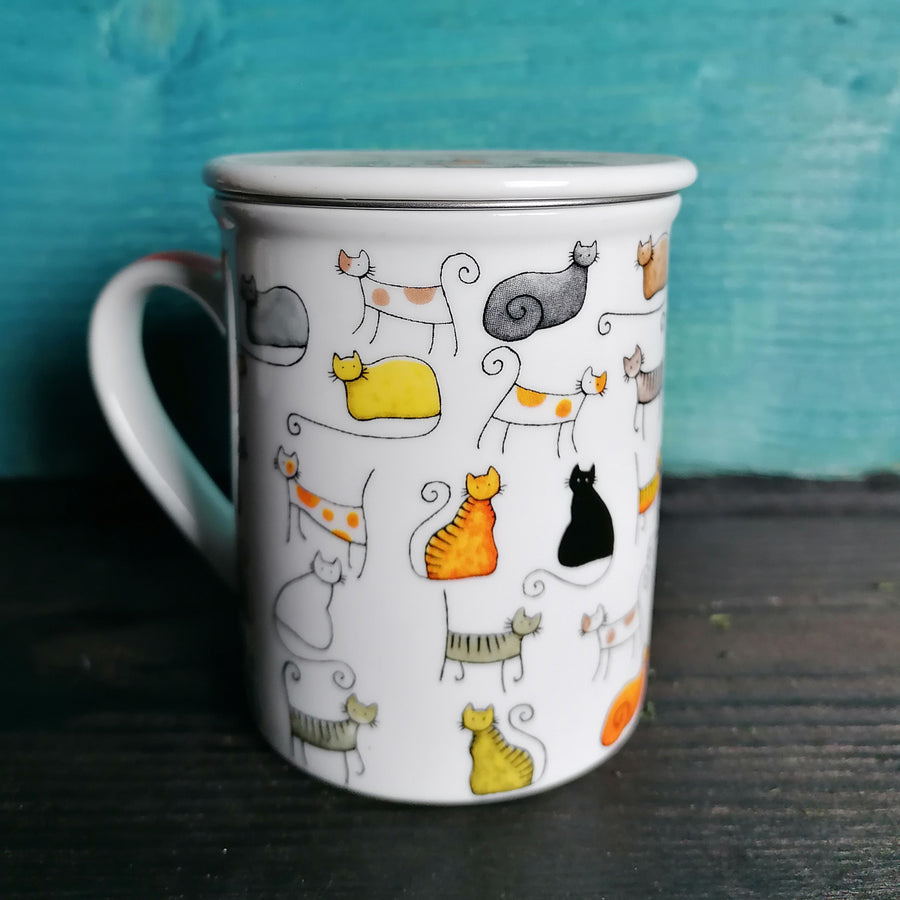 Tisaniere Cane&Gatto Porcellana   - qualcosadite te e spezie dal mondo cannella curcuma curry pepe 