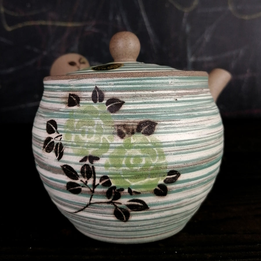Yokode Kyusu Grigia Decori Floreali