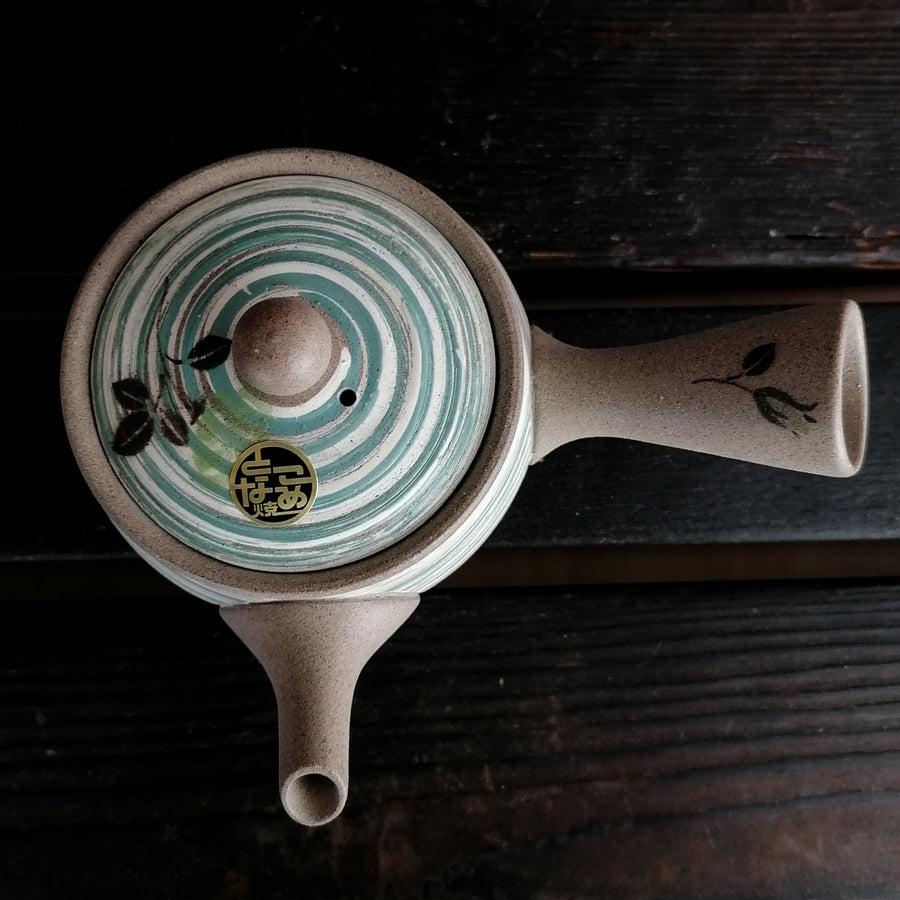 Yokode Kyusu Grigia Decori Floreali